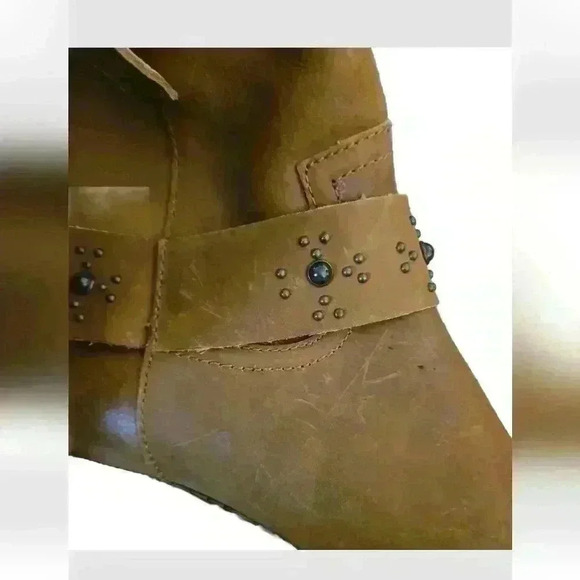 Dingo Women's Tan Silverada Western Cowboy Boots With Harness And Studs 8.5 - Picture 13 of 16